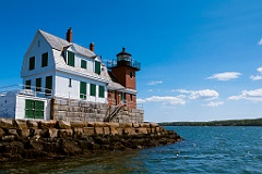 Rockland Breakwater Lighthouse on a Summer Day in Maine